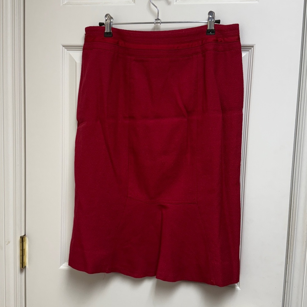 White House Black Market Red Suit Jacket and Skirt - Picture 8 of 14